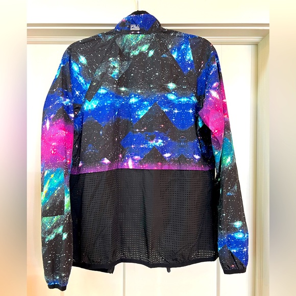 Fila Women's Galaxy Print Full-Zip Drawstring Waist Windbreaker Jacket Size M - Picture 6 of 6